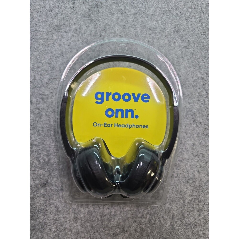 Onn Groove On-Ear Wired Headphones - Black New!!